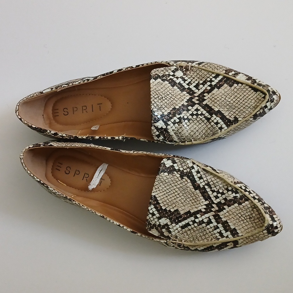 ESPRIT Snake Print Womens Flat Loafer Size 7